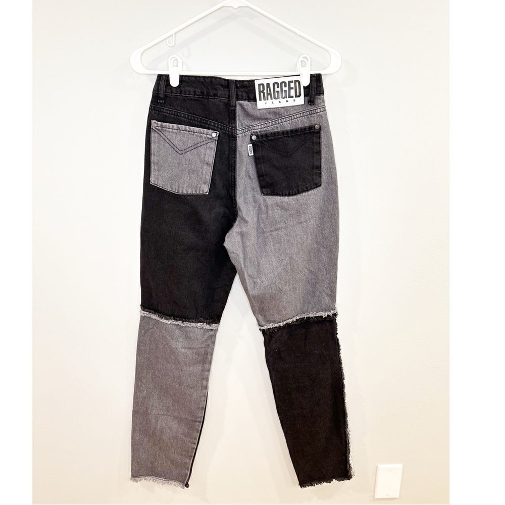 Ragged priest equilibrium patchwork black white jeans - Picture 4 of 5